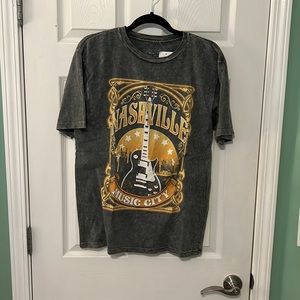 LOTUS FASHION LA Acid Wash Oversized Tee